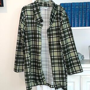 Green Plaid Light-Weight Jacket/Shirt